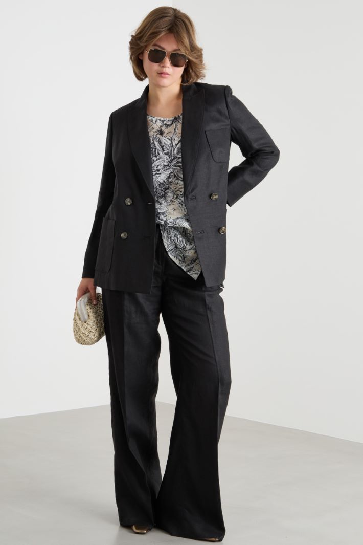 Linen drill blazer Intrend