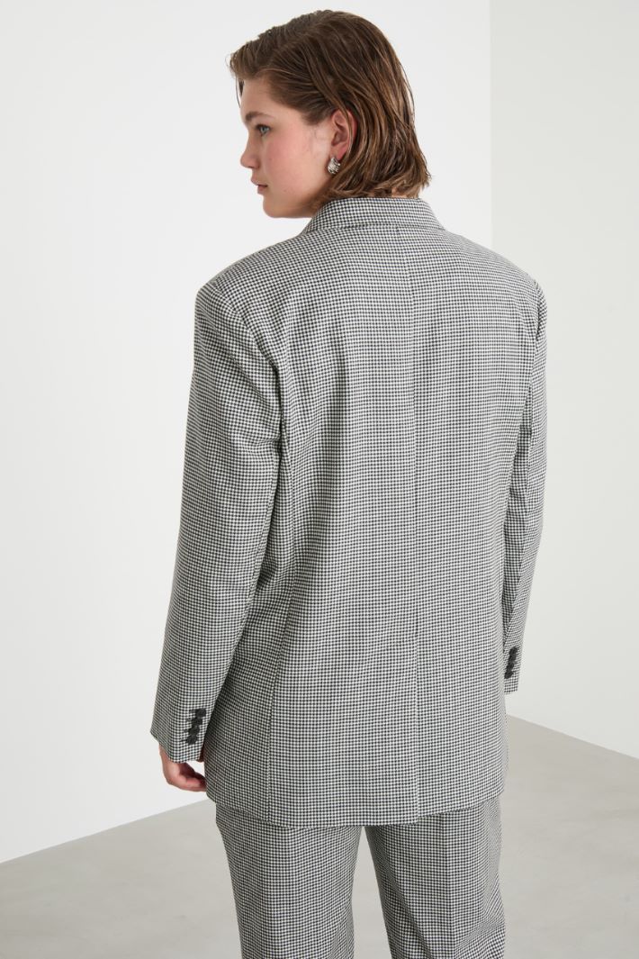 Houndstooth double-breasted blazer Intrend - 4