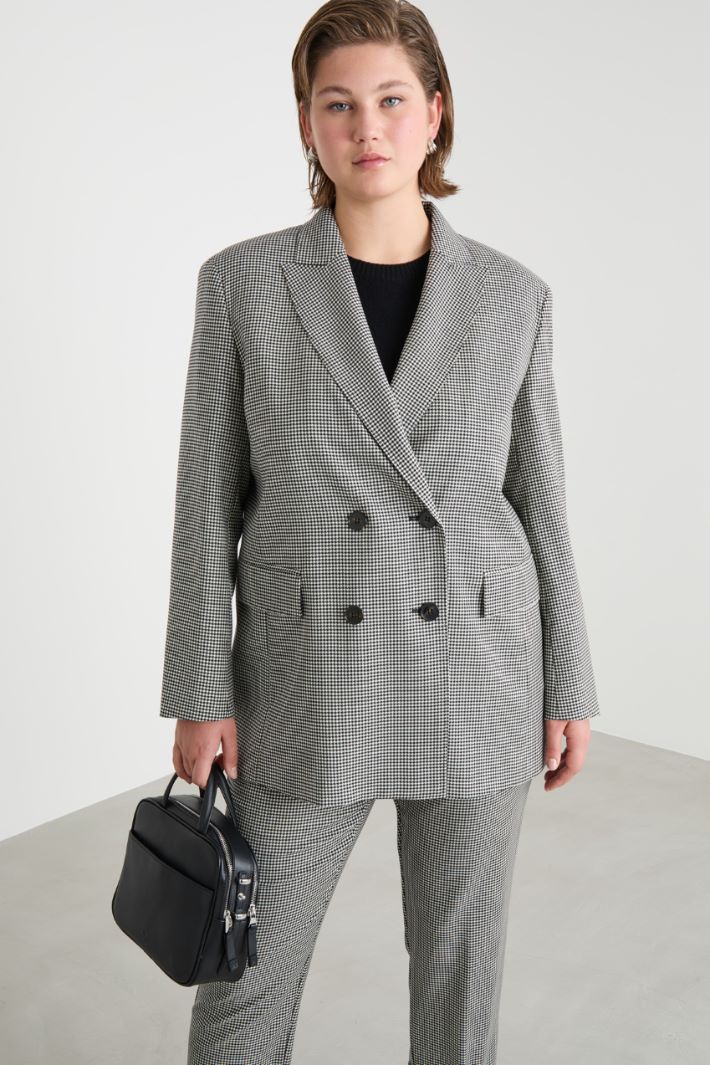 Houndstooth double-breasted blazer Intrend - 2