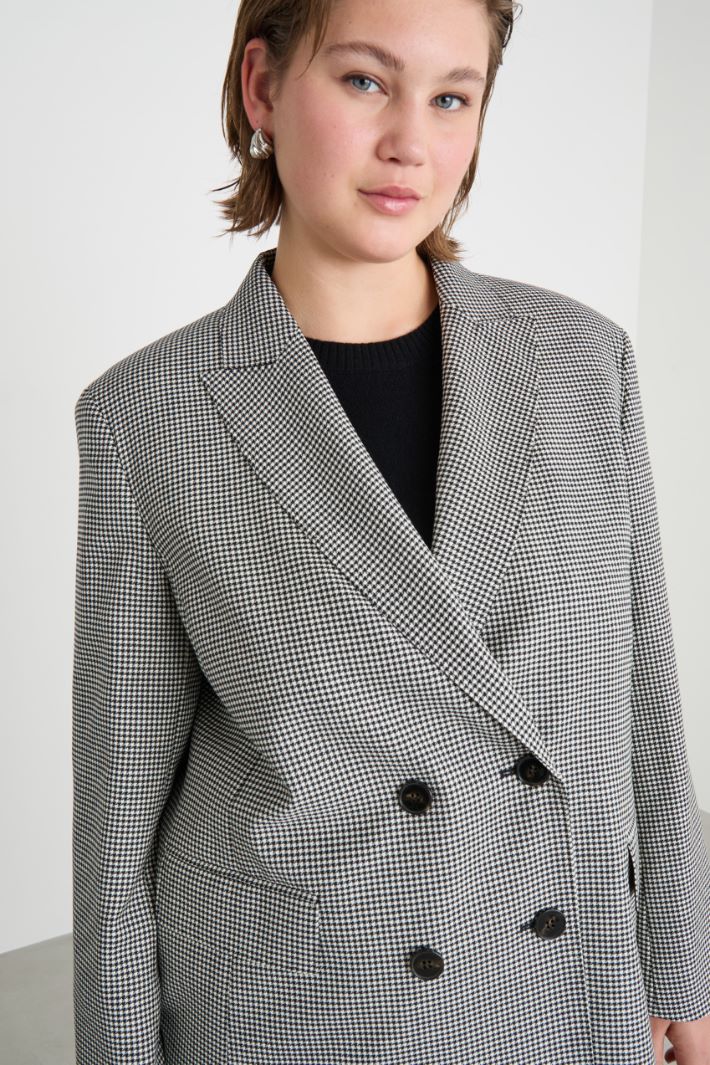 Houndstooth double-breasted blazer Intrend - 3