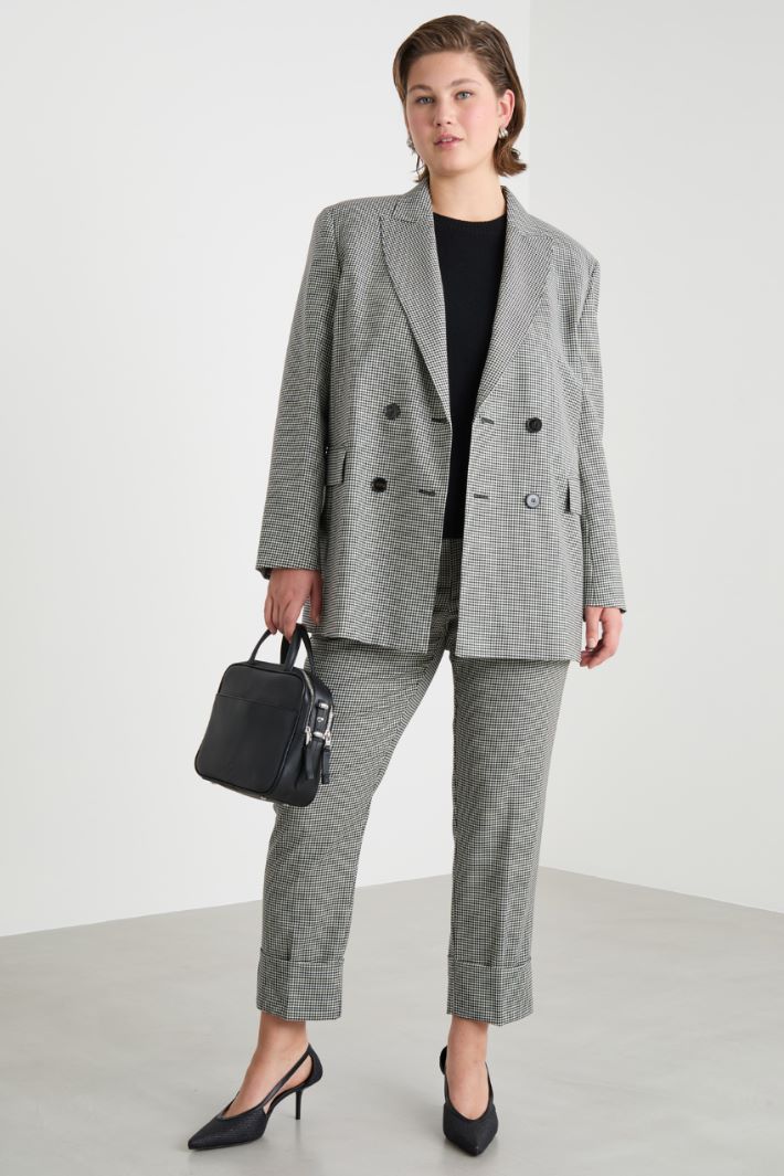 Houndstooth double-breasted blazer Intrend