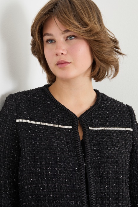 Giacca in stuoia con ricami