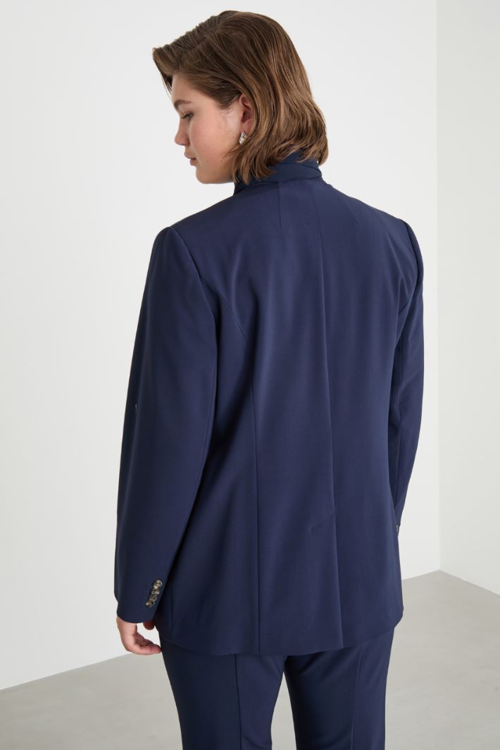 Double-breasted V-neck blazer Intrend - 4