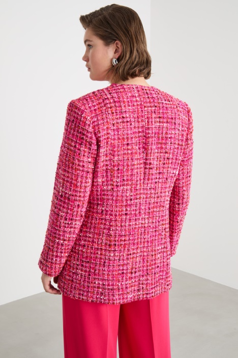 Giacca con ricami di jais e strass