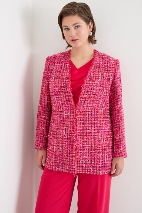 Jet and rhinestone-embellished jacket Intrend