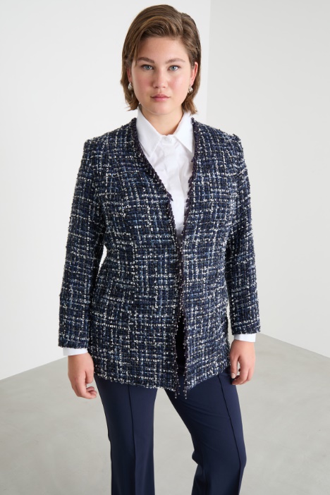 Jet and rhinestone-embellished jacket Intrend