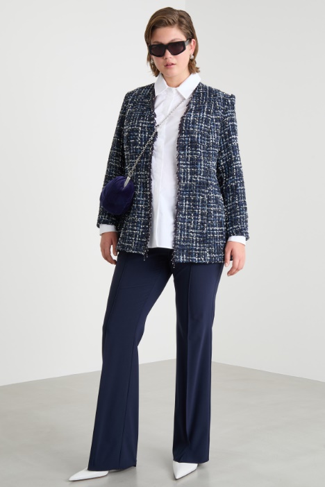 Jet and rhinestone-embellished jacket Intrend