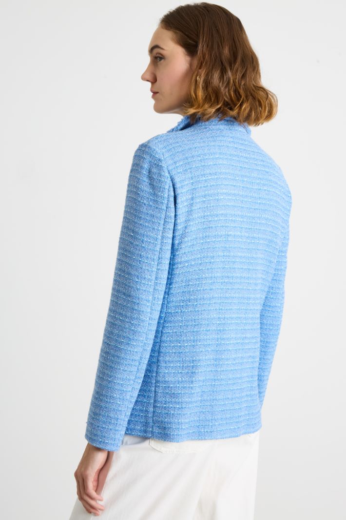 Basketweave tweed blazer Intrend - 4