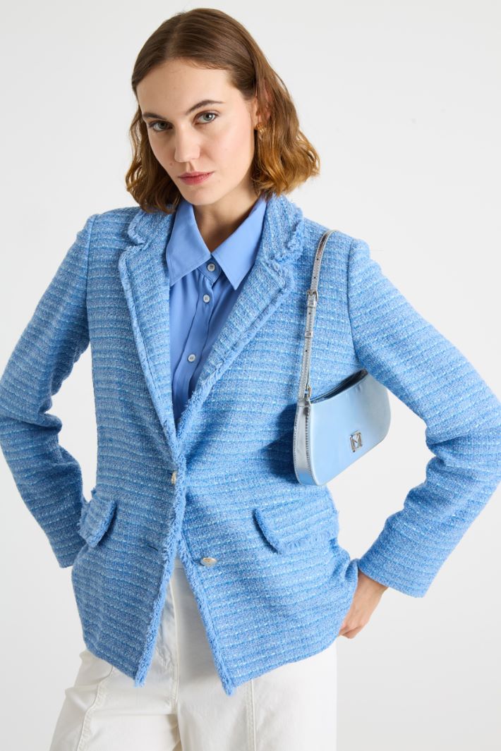 Basketweave tweed blazer Intrend - 2