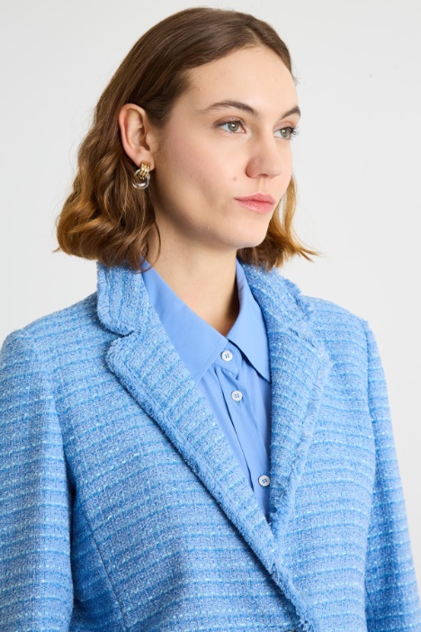 Blazer in stuoia tweed