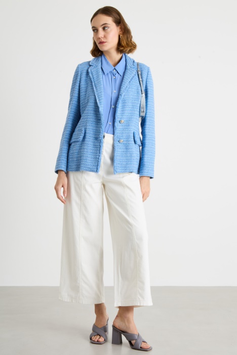 Blazer de tweed tipo esterilla Intrend