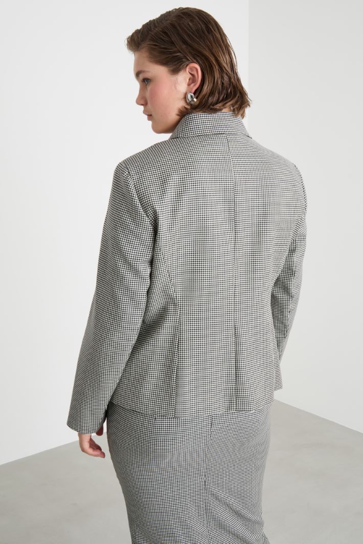 Giacca aderente con fantasia pied de poule Intrend - 4