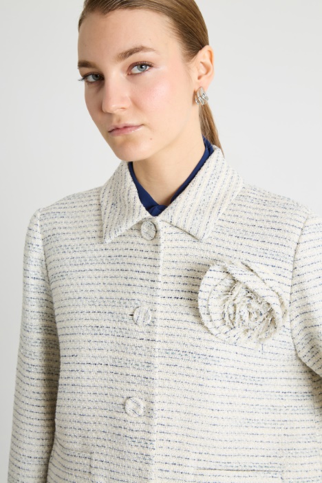 Giacca boxy in stuoia