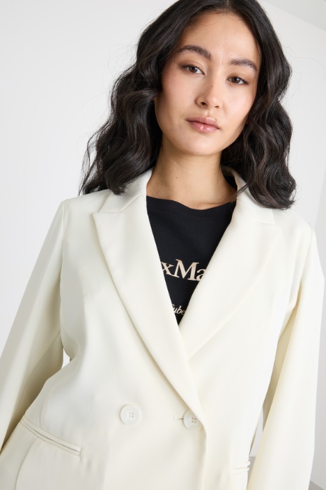 Blazer doppiopetto in crepe fluido