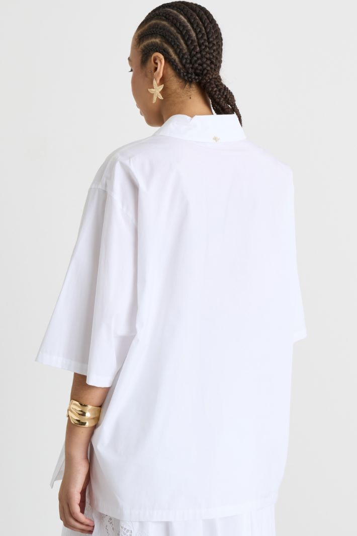 Embroidered poplin skirt Intrend - 4