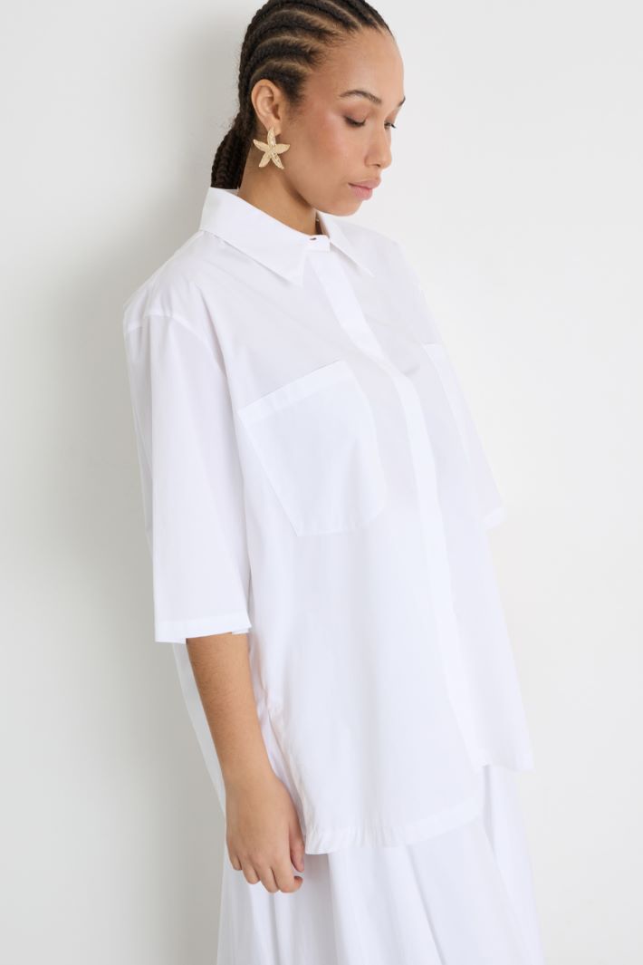 Embroidered poplin skirt Intrend - 2