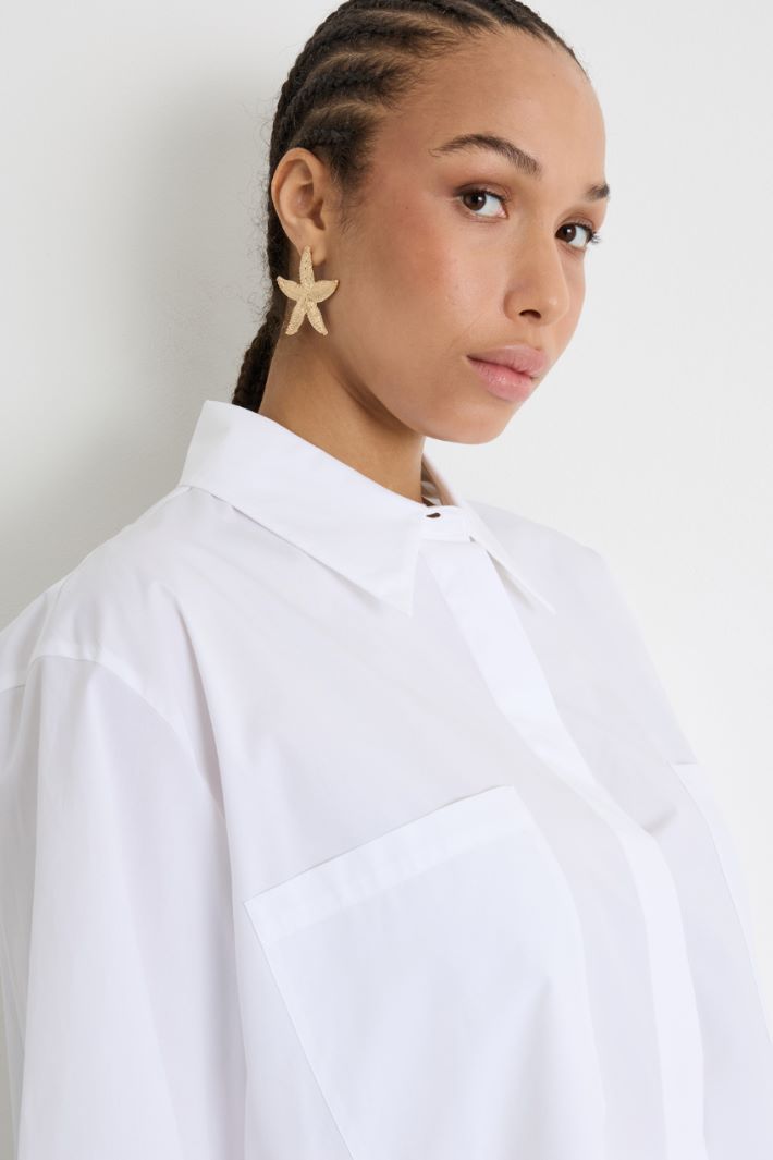 Embroidered poplin skirt Intrend - 3