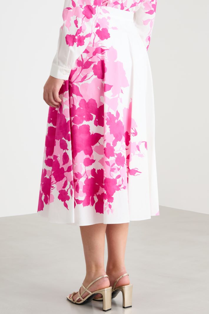 Printed poplin skirt Intrend - 4