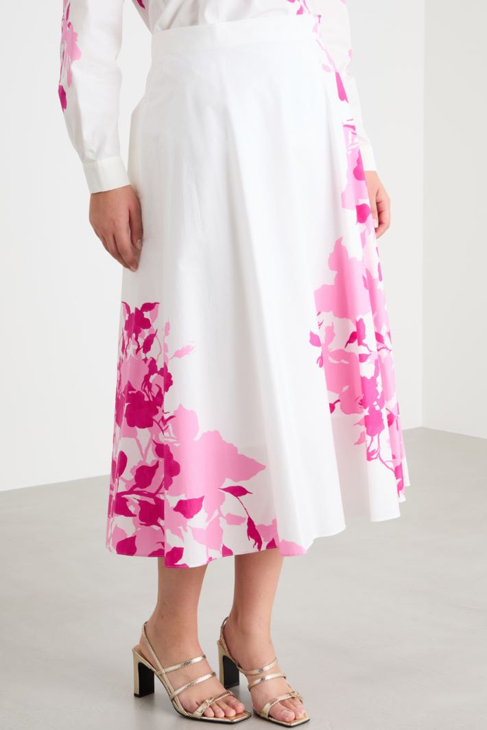 Printed poplin skirt Intrend - 2