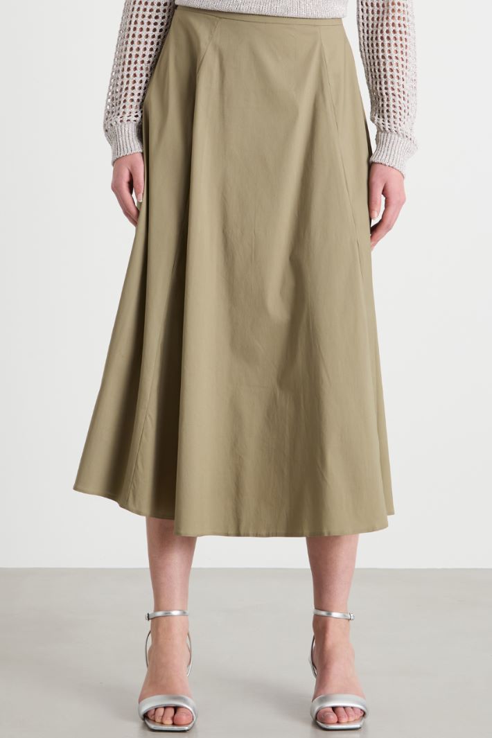 Pleated poplin skirt Intrend - 2