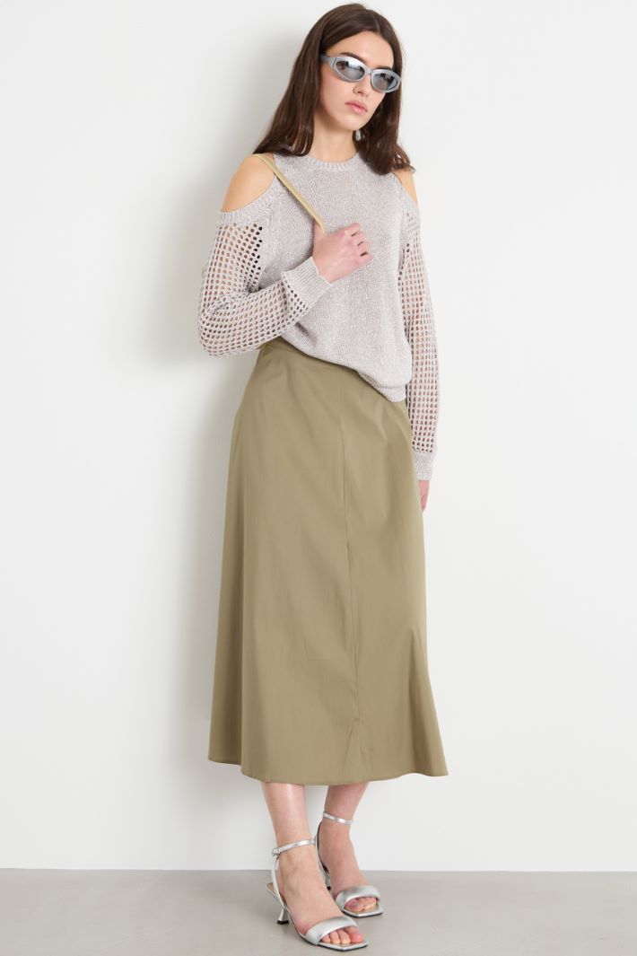 Pleated poplin skirt Intrend
