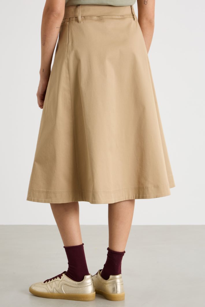 Inverted-pleat midi skirt Intrend - 4
