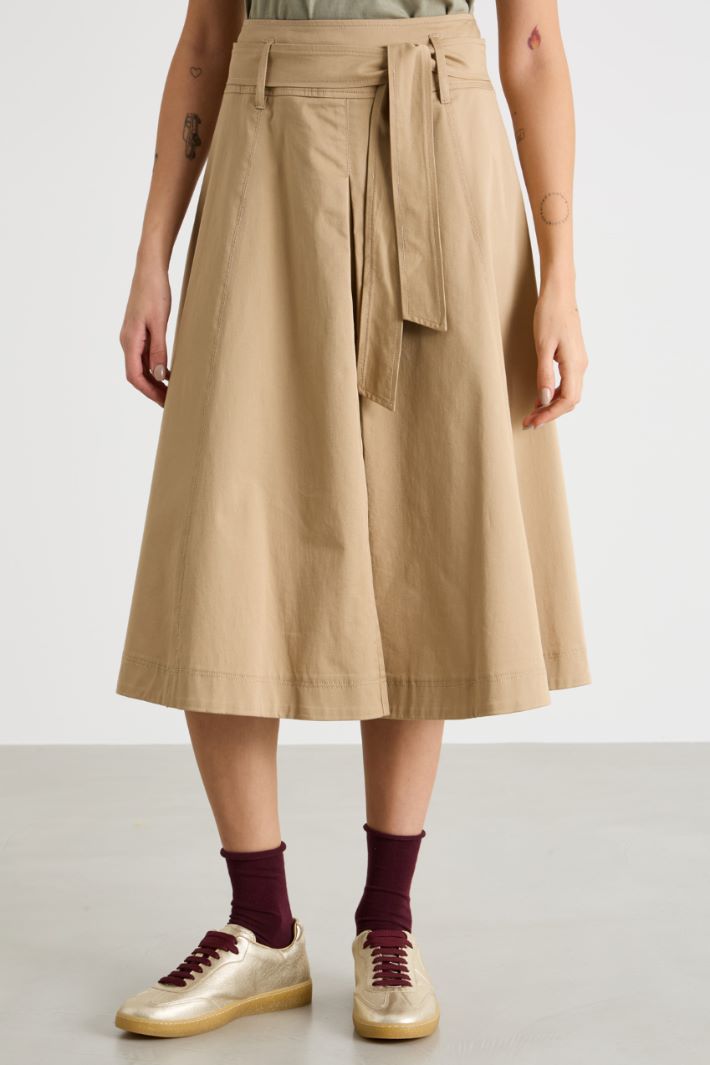 Inverted-pleat midi skirt Intrend - 2