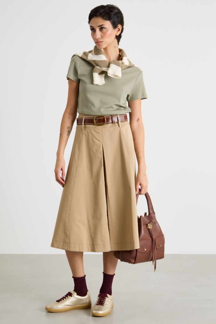 Inverted-pleat midi skirt Intrend
