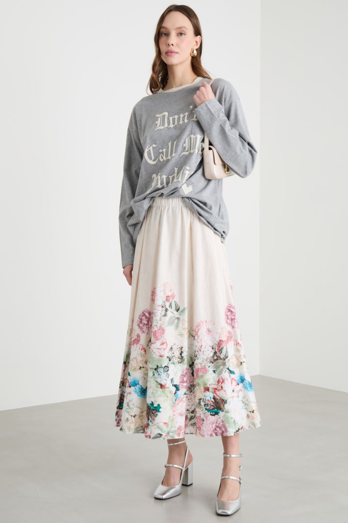 Printed Full Skirt Intrend