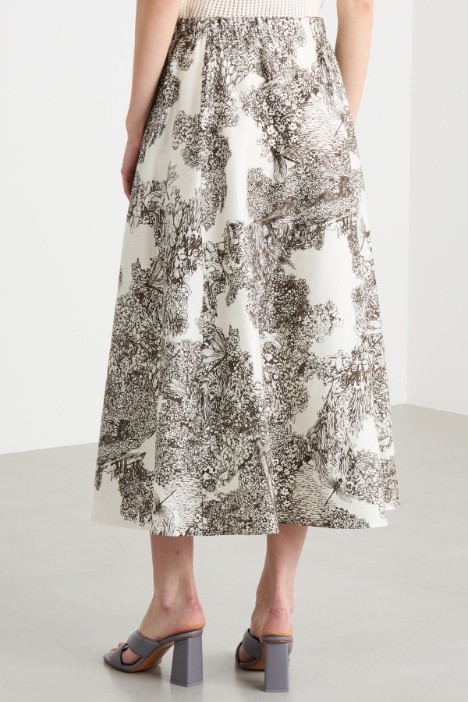 Gonna ampia stampata