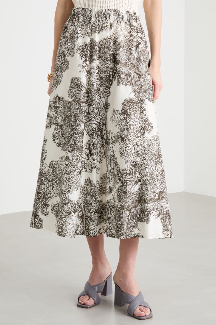 Printed Full Skirt Intrend - 2