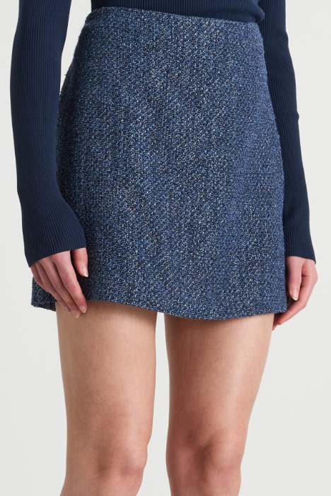 Minigonna in stuoia tweed