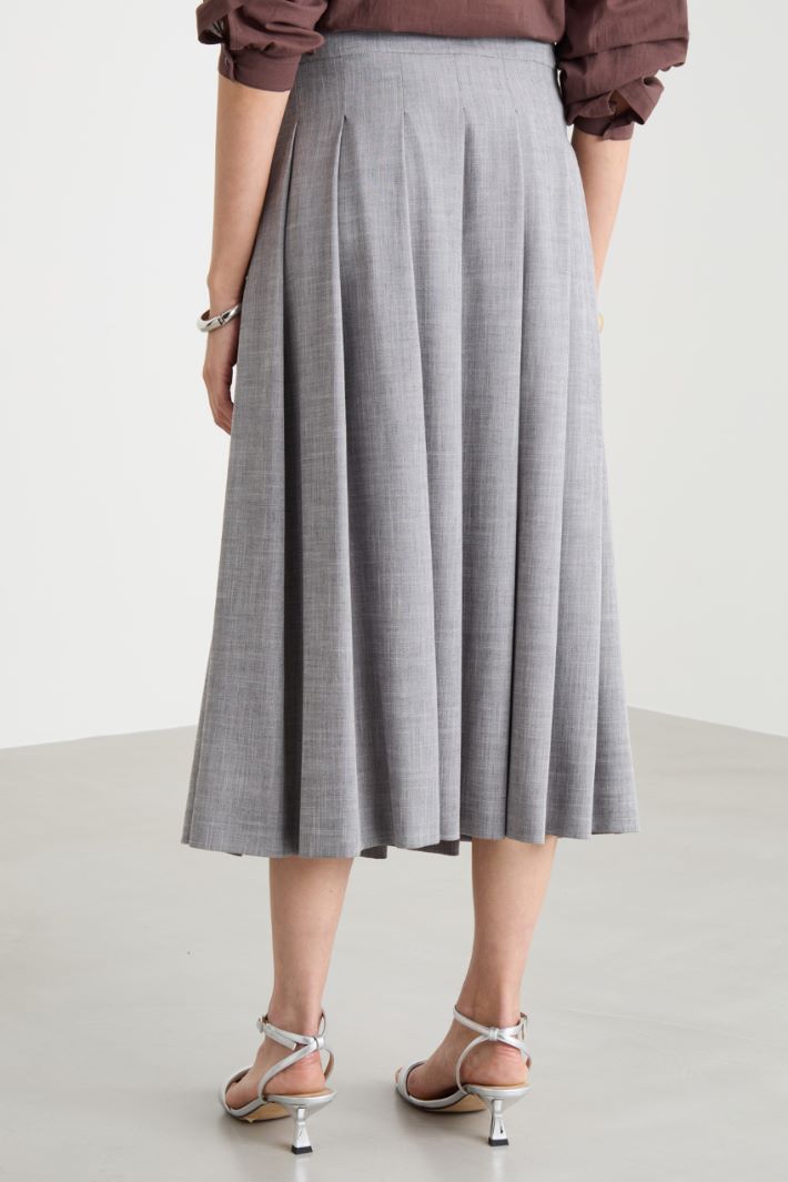Flared skirt with stitched-down pleats Intrend - 4