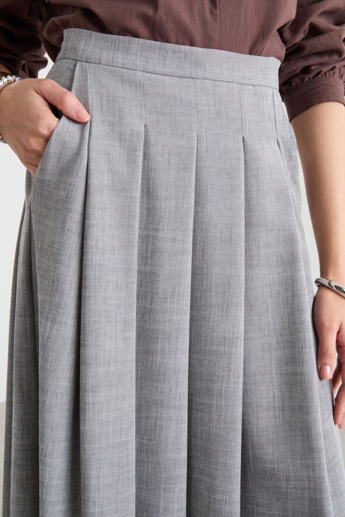 Flared skirt with stitched-down pleats Intrend - 3