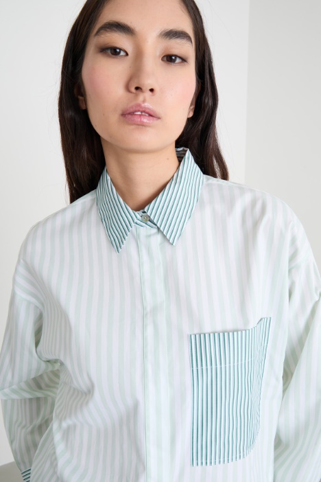 Camicia oversize a blocchi di colore