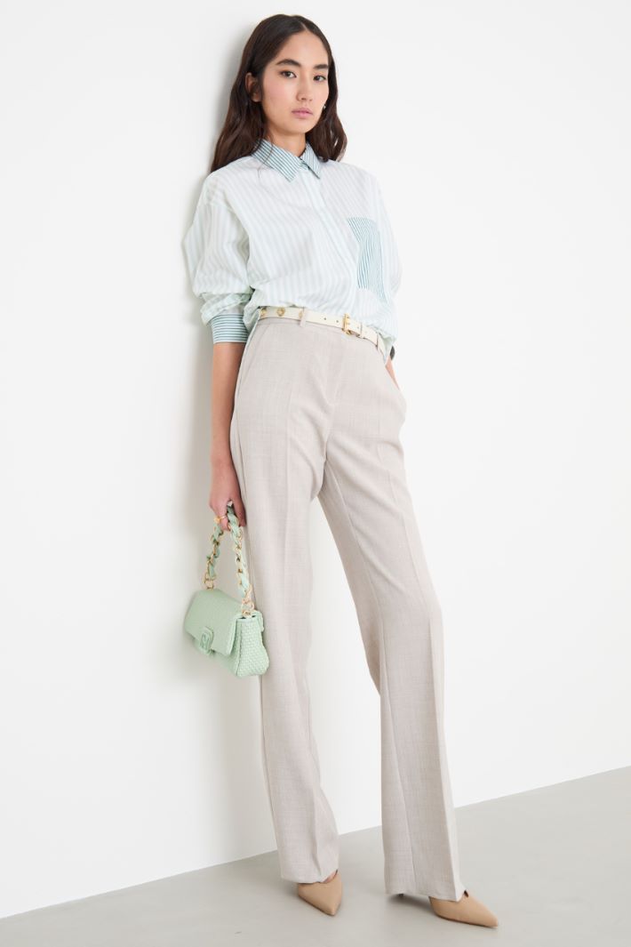 Colour-block oversized shirt Intrend