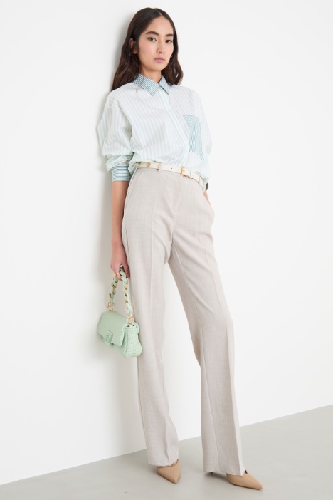 Colour-block oversized shirt Intrend