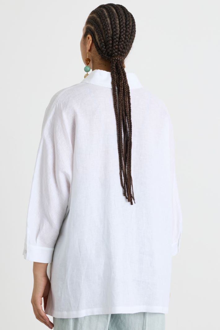 Camicia ampia in tela Intrend - 4