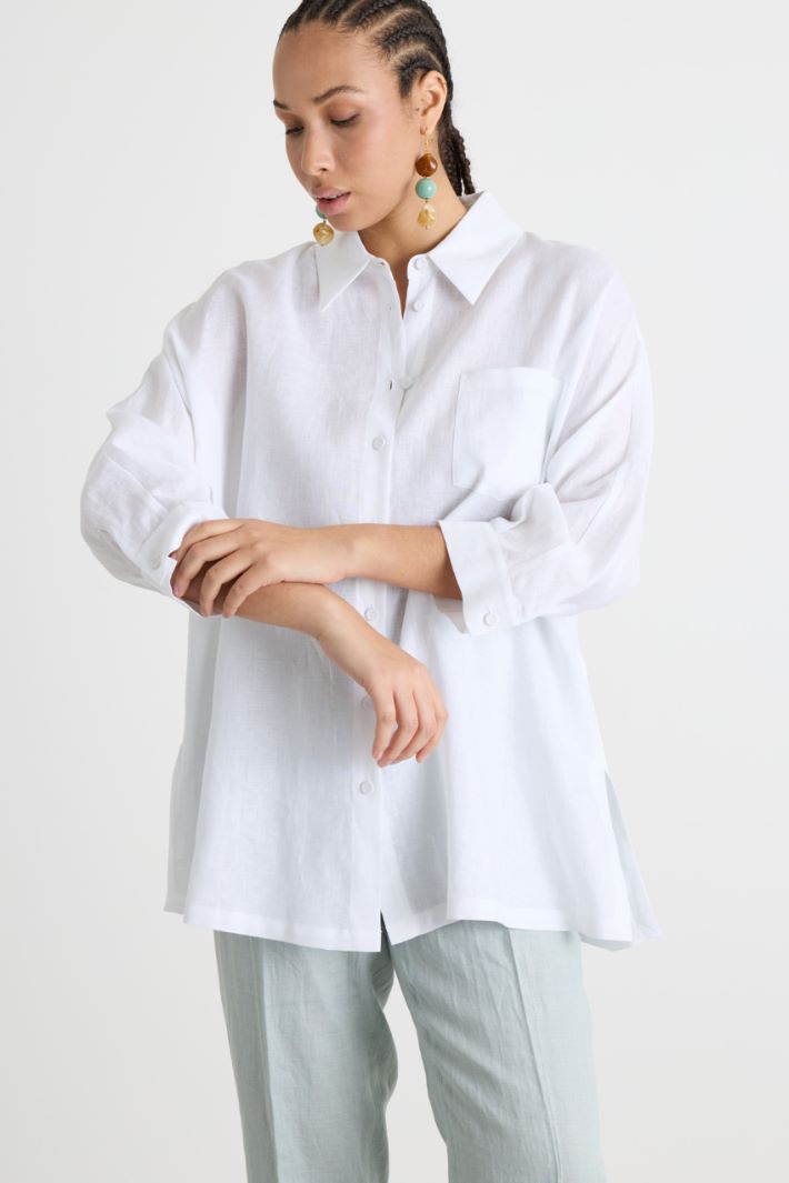 Camicia ampia in tela Intrend - 2