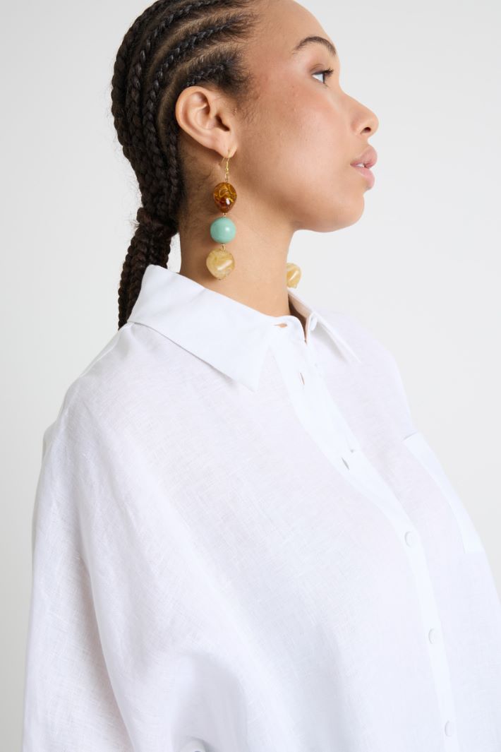 Camicia ampia in tela Intrend - 3