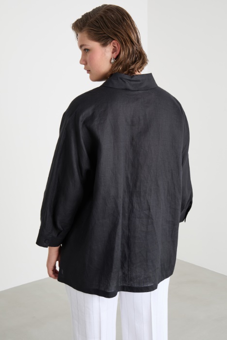 Camicia ampia in tela