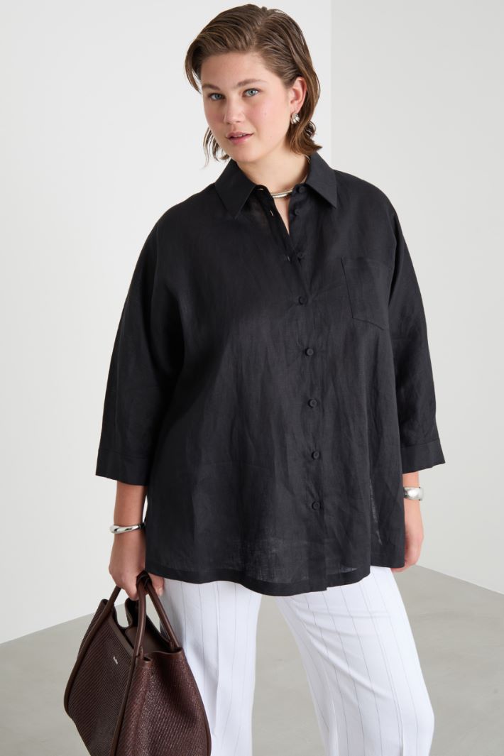 Loose-fit canvas shirt Intrend - 2