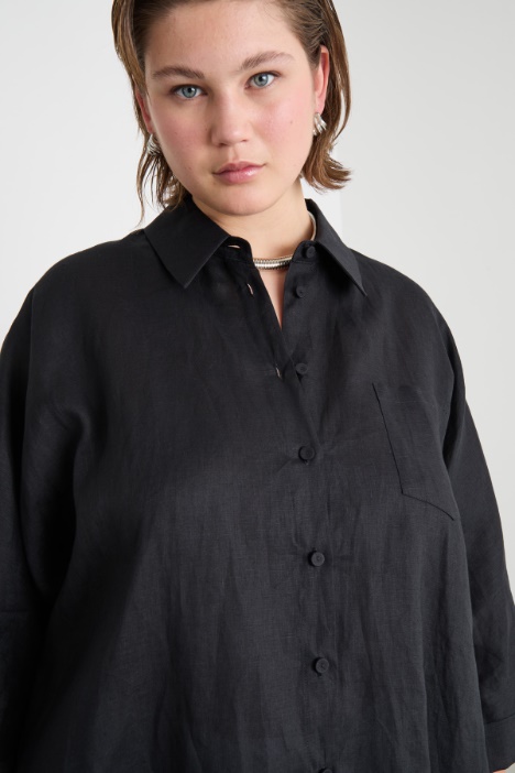 Camicia ampia in tela