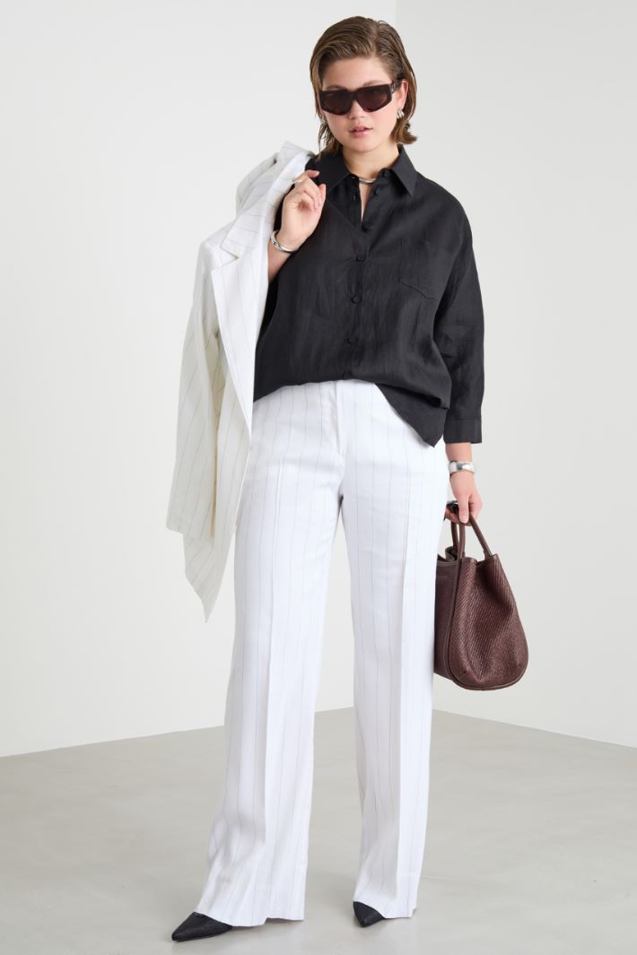 Loose-fit canvas shirt Intrend