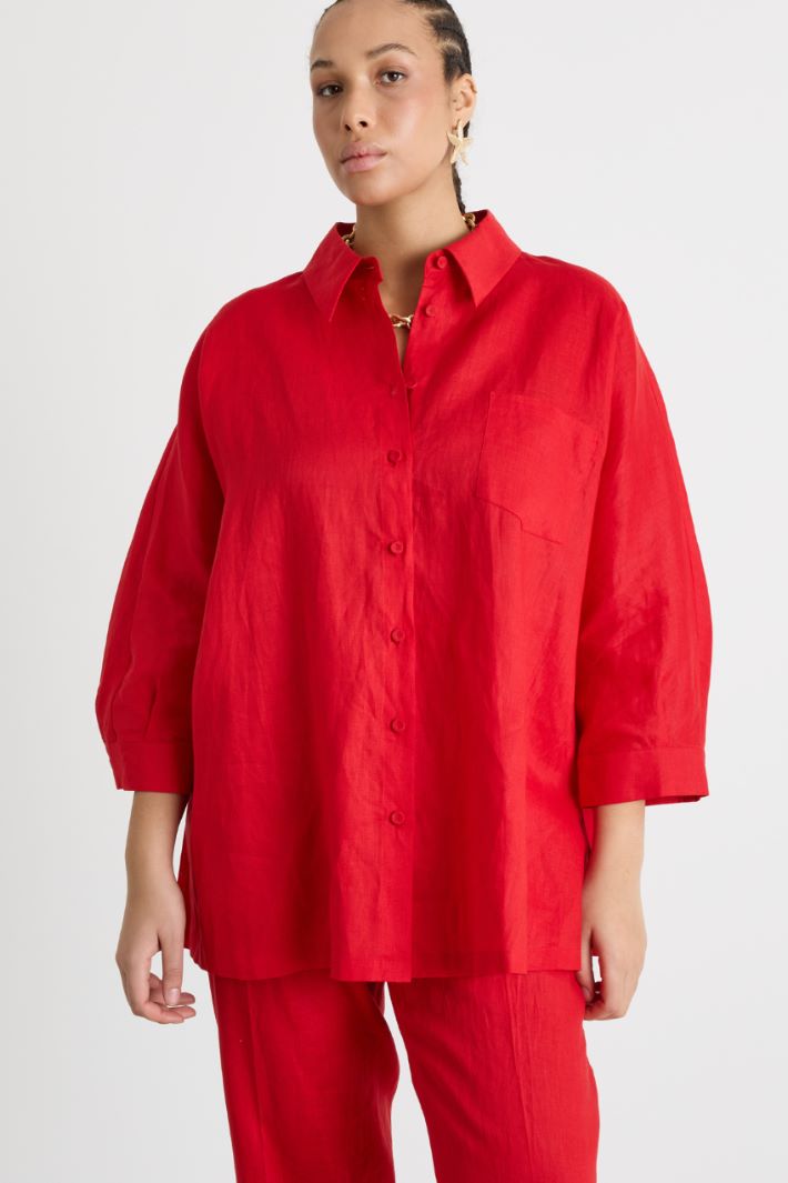 Camicia ampia in tela Intrend - 2