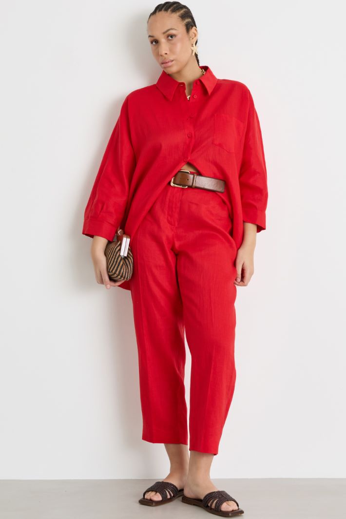 Camicia ampia in tela Intrend