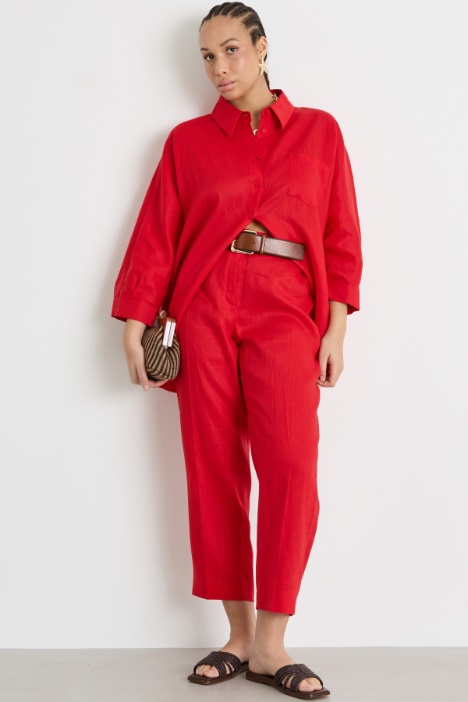 Camicia ampia in tela Intrend