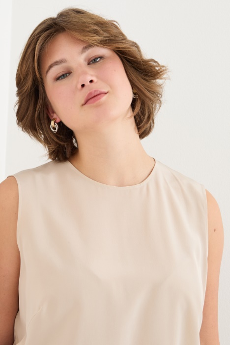 Blusa in crepe de chine