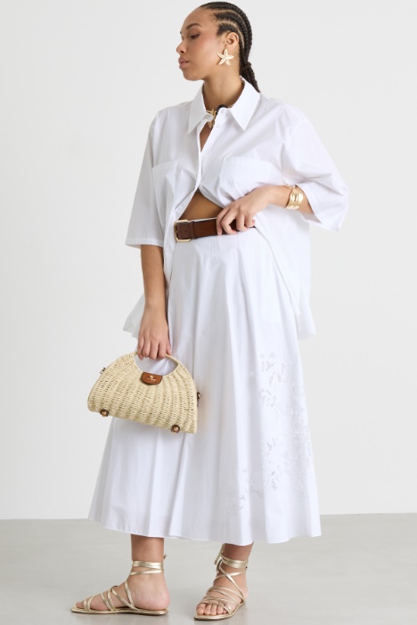 Camicia ampia in popeline Intrend