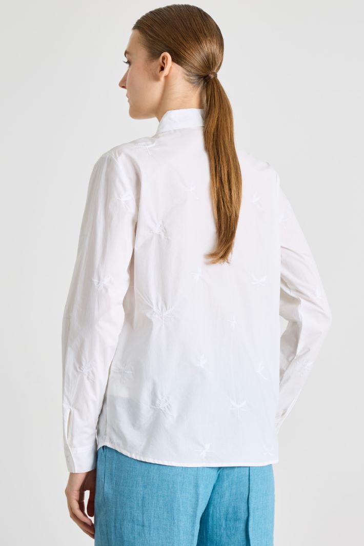Embroidered Poplin Shirt Intrend - 4